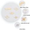 DICOSMETIC 20Pcs 5 Styles Star Link Charms Stainless Steel Link Pendnats Golden Hollow Sun Link Connector with Double Loops for DIY Jewelry Making,