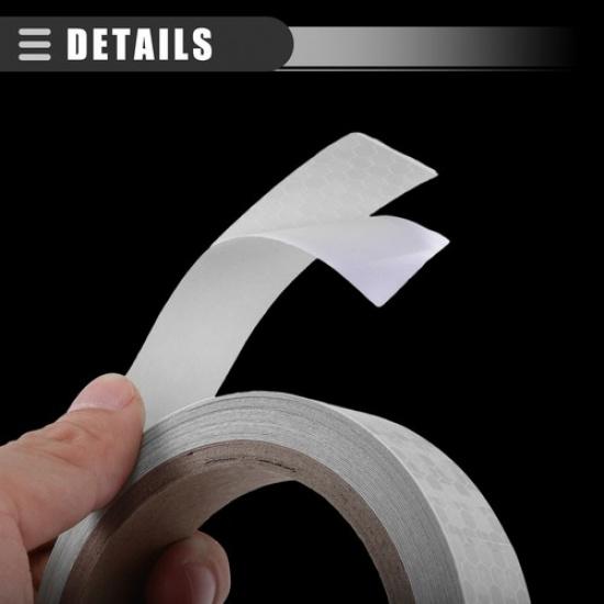 Universal Reflective Tape 2cmx8m Durable Weather Resistant PVC Silver Tone