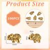 UNICRAFTALE About 100Pcs Elephant Beads Metal Spacer Beads Lucky Beads Antique Golden Loose Spacer Beads Animal Beads Alloy Beads Tibetan Style Beads