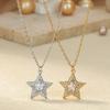 Zircon Stars Necklaces For Women Gold Color Stainless Steel Crystal Star Pendant Necklace Wedding Aesthetic Fashion Jewelry Gift