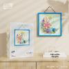 Creative Floral Building Block Decorative Painting, Three-Dimensional Bouquet Photo Frame Assembly Model, Home Wall Decoration