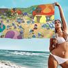 Cartoon Cute S-Smurfs Anime Beach Swimming Towel Soft Absorbent Washcloth Children's Gifts for Kids Travel Camping Gym