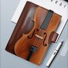 Vintage Violin Faux Leather Notebook Classic Music-Themed Writing Journal for Notes Diary Sketching Elegant Gift for Musicians Writers