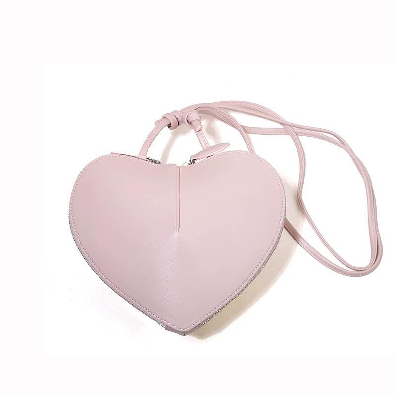 2025 Spring/Summer Peach Heart Women's Crossbody Bag - Stylish, Versatile Single-Shoulder Design Inspired by Japanese and Korean Fashion