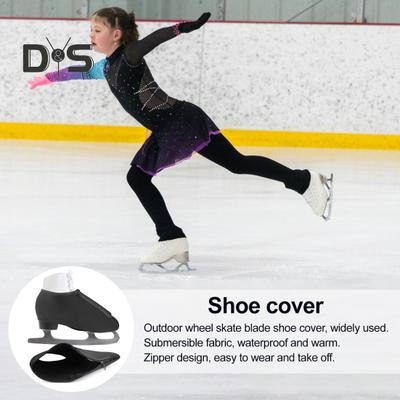 Capas de bota de patinação de neoprene, capa de bota de patinação artística no gelo quente e isolada para patins de patinação no gelo