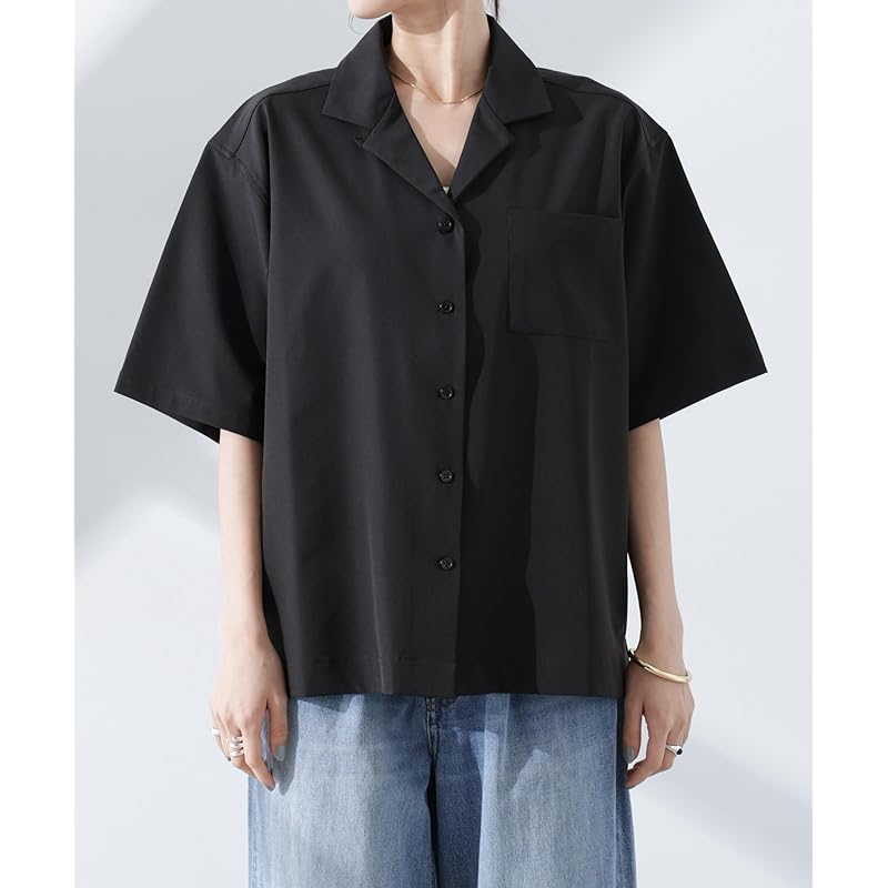 [Nano Universe] Open Collar Shirt Multifunctional Lightweight Stretch-SHELTECH (Setup Possible) Ladies F 040 Beige 673-5121303