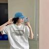 Cotton Kitty Cat White Short-sleeved T-shirt Women's Summer American High Street Design Sense Niche Half-sleeved Loose Top