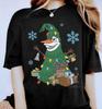 Retro Frozen Olaf Christmas TShirt Streetwear Cotton Short Sleeve Unisex Oversized Loose Comfortable Casual Stylish