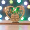 Hollow Out Heart Shaped Wooden Craft Gift Hanging Decoration for Mother's Day