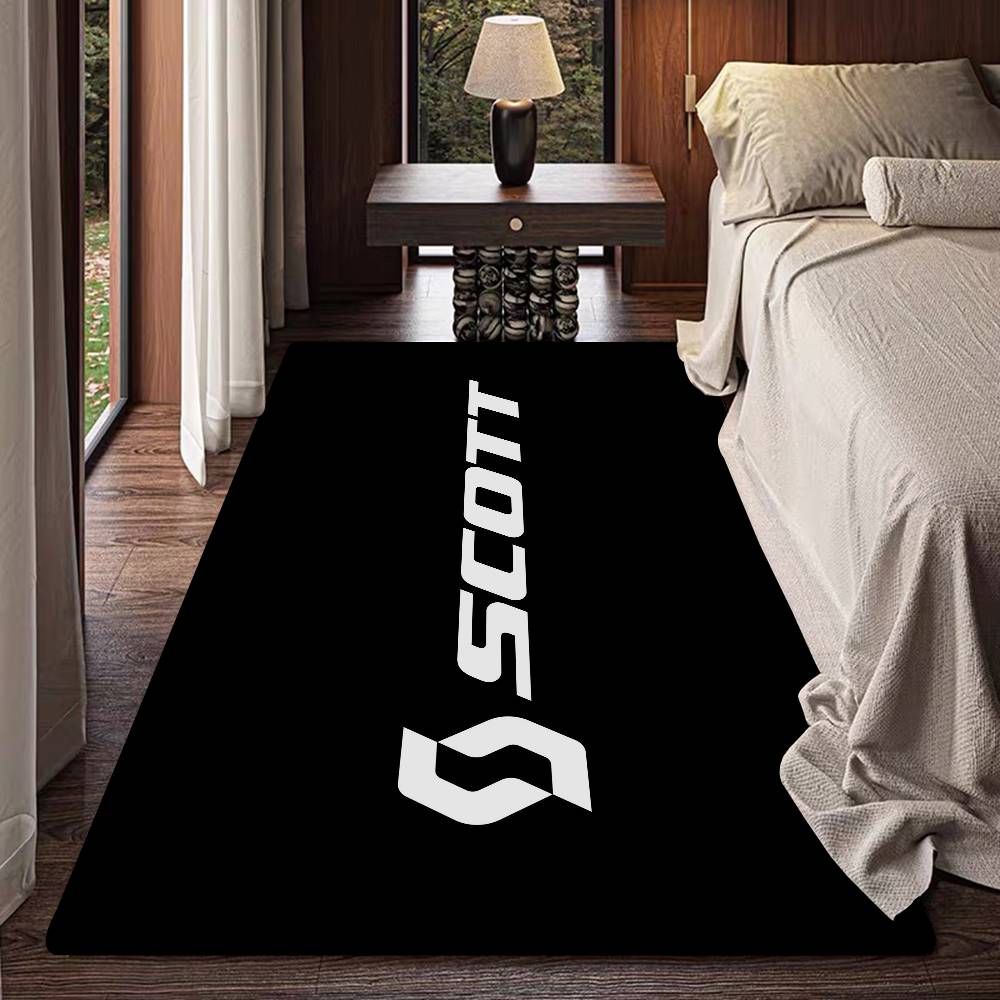 S-ScottS Bike Logo Floor Mat Retro Multiple Choice Living Room Kitchen Rug Non-Slip Modern Home Decor