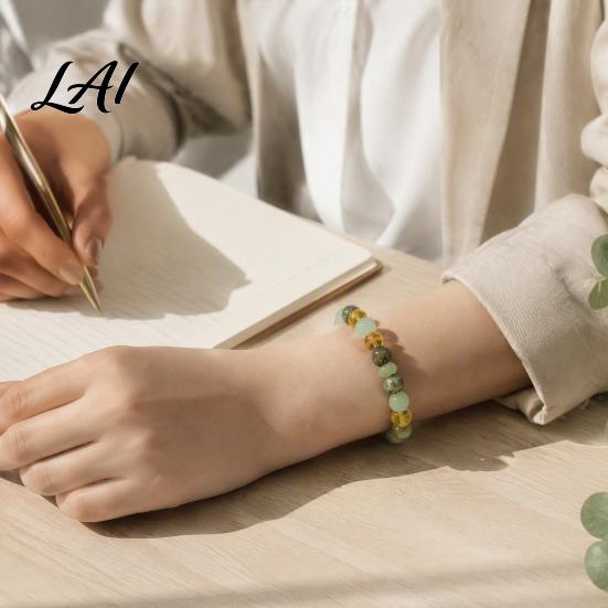 Natural Gemstone Jewelry Handmade Stone Stretch Bracelet Adjustable Elastic Healing Faux Symbolic Luck for Men Crystal Spiritual Gifts Women