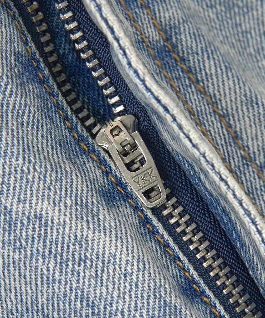 TOFFEE Washed Bermuda Denim Pants (Light Blue)