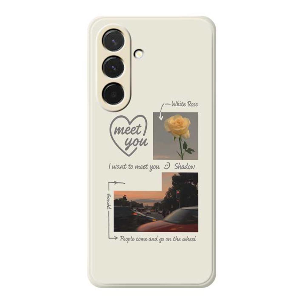 For Samsung Galaxy A36 5G Case Meet You Photo Pattern Printing Straight Edge TPU Phone Back Cover