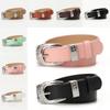 Fashion Womens Faux Leather Belt With Gold Alloy Buckle For Casual And Office Wear