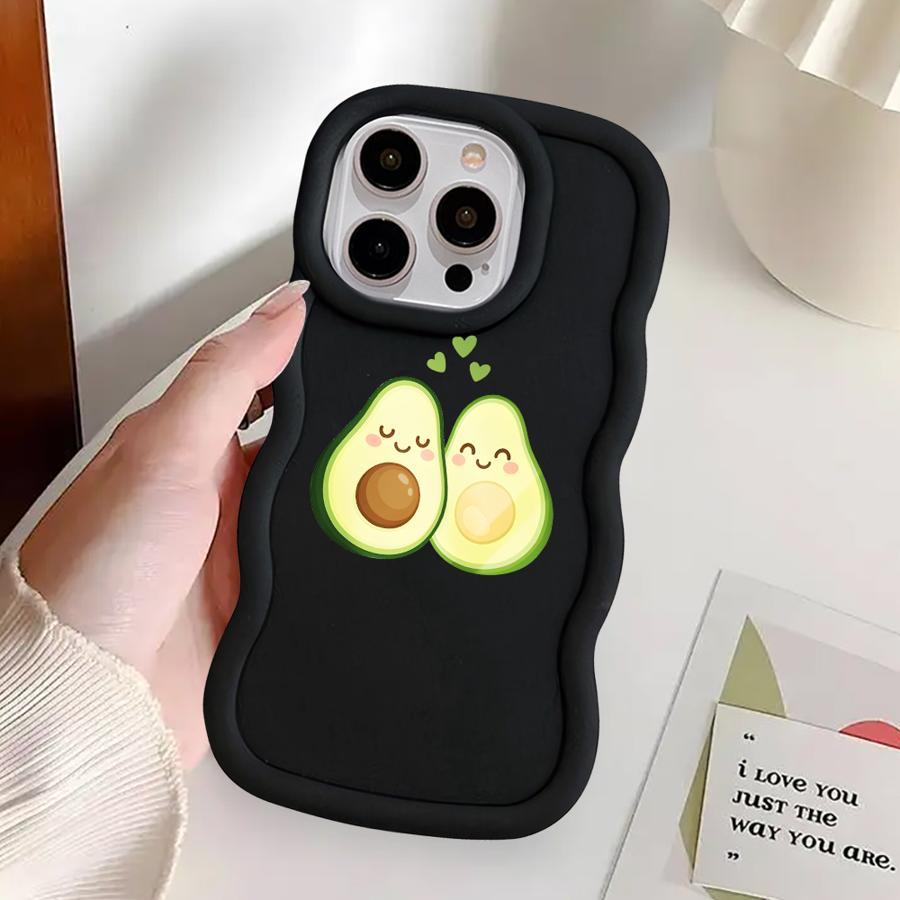 Green Avocado Soft Phone Cover Case for iPhone 14 12 15 Plus 8 17 Air 16 Pro Max 11 XR 13