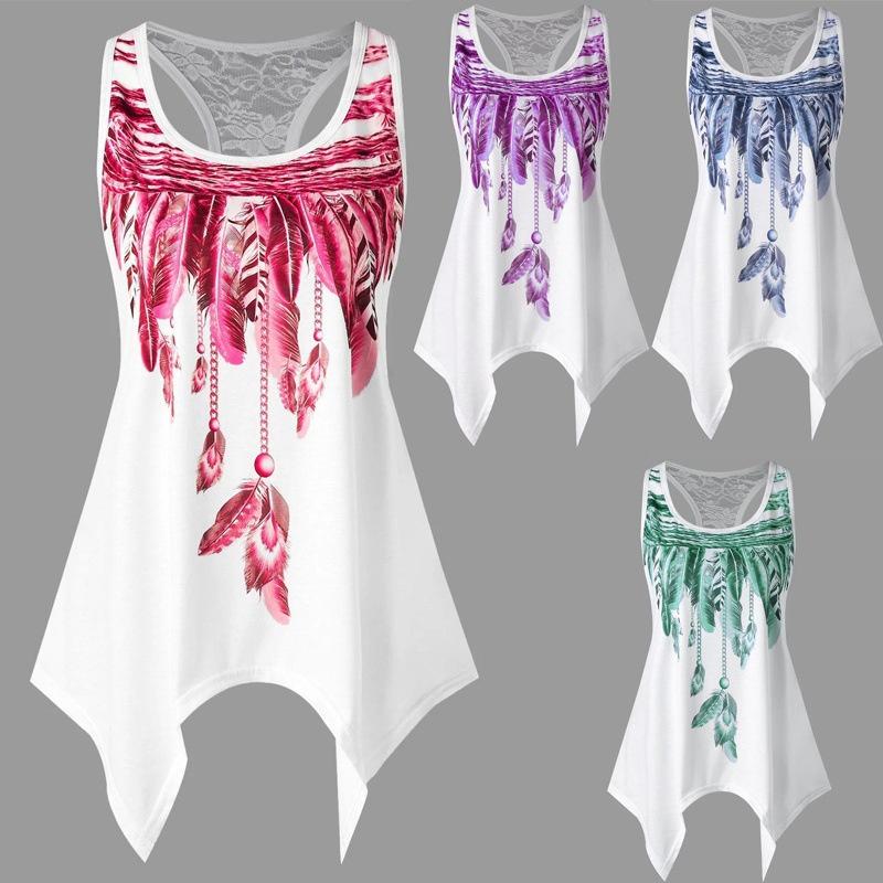 Premium Quality Tank Tops Sexy Women Sleeveless Crop Tops With Cotton Print Lace