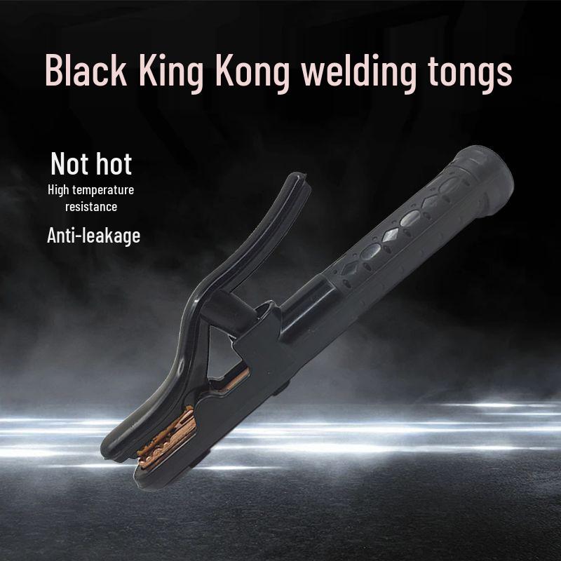 Industrial Grade 1000A Electric Welding Pliers, Pure Copper with Rubber Coating, Black, Heat-Resistant, Drop-Resistant