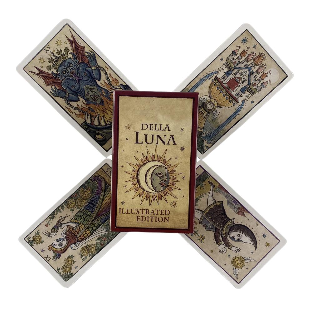 Della Luna Tarot Cards Game Evil Moon Fate Visions Divination Centennial Wisdom Edition Oracke Playing Board Deck