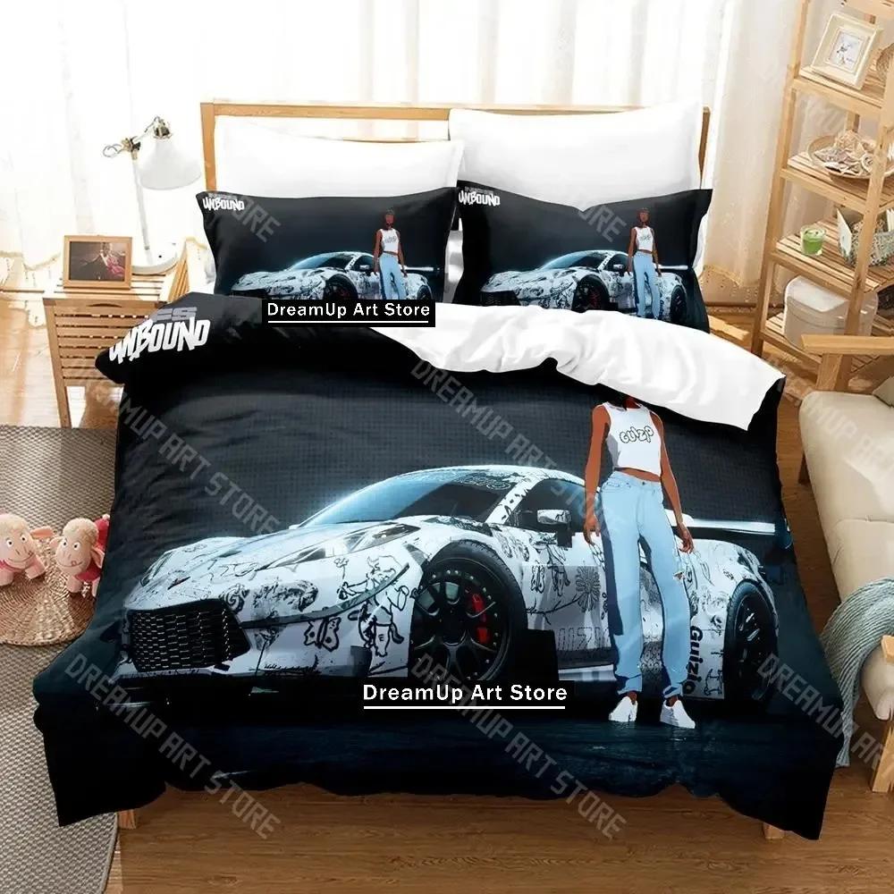 3D-Druck Need for Speed Unbound Bettwäscheset Einzelbett Twin Full Queen King Size Bettset Erwachsene Kind Schlafzimmer Bettbezugsets Anime