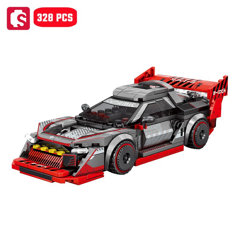 SEMBO Sports Car Assemblage Building Blocks MOC Racing Vehicle Technical Auto Models Car Construction Set For Boys Toys Gifts
