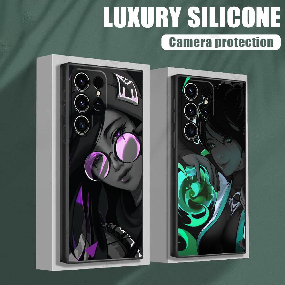Hot Video Game Neon Valorant Killjoy S26Ultra Case For Samsung Galaxy S26 S25 S24 S23 S20 S21 FE S22 Ultra Plus Soft Phone Cover
