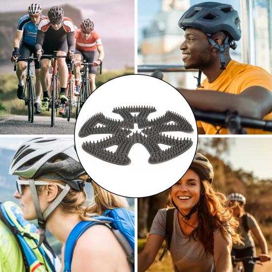 Cycling Helmet Pad Anti-slip Silicone Tooth Breathable Universal Outdoor Motorcycle Bike Padding Insert Cushion Liner Mat Helmet Accessories