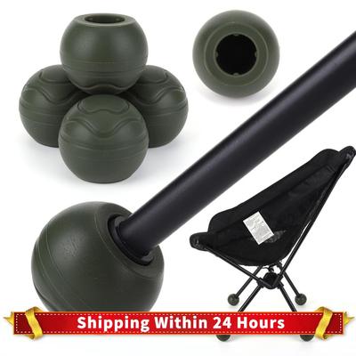 4Pcs Camping Chair Leg Cap Shock Absorption Stabilizing Rubber Ball Feet Outdoor Chair Leg Tips Ball Cap for Helinox Chair
