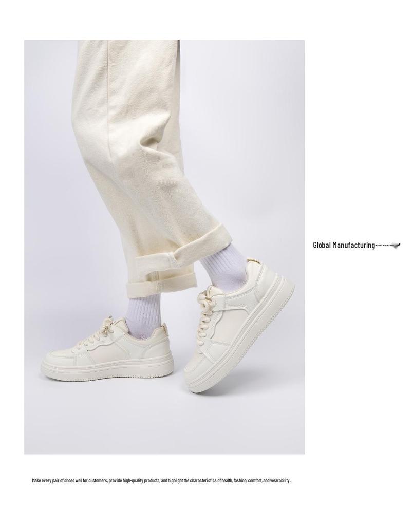 Men's Thick-Soled Height-Boost Sneakers - Trendy Retro Black Low-Top Sports Casual Shoes (ZHQ-ZL8963)