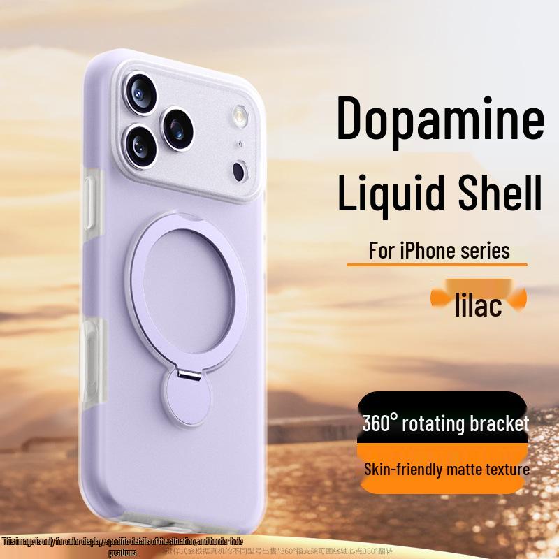 

iPhone 17 Pro Max Case: Ice Feeling Jelly Silicone, Magnetic Stand, Anti-Fall, Compatible with Apple 16/15 iPhone 15