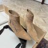 Automne et hiver 2025 nouvelle mode polyvalente bottines pointues à talon fin pour femmes tempérament français talon haut élastique