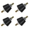 4 Stück 38 x 38 x 58 mm Gummifüße Stoßdämpfer Schwarze Stoßabsorbierende Isolierpads Wasserpumpen