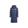 Real Madrid Dna Down Coat Color Block Long Sleeve Hooded Down Jacket Men Outerwear Ink-Blue HY0616