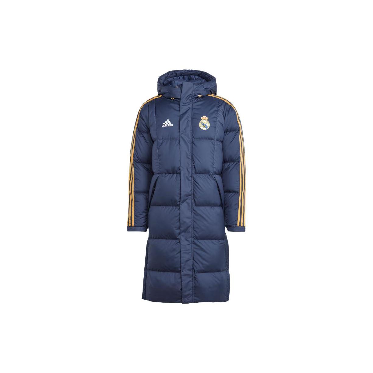 

Adidas Real Madrid Dna Down Coat Color Block Long Sleeve Hooded Down Jacket Men Outerwear Ink-Blue HY0616 S