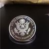 1Pcs  Coin American 45th President Donald Trump Coin US White House The Statue of Liberty Silve