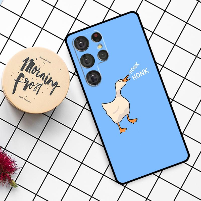 Cartoon Funny Goose Case For Samsung Galaxy S24 FE S21 S22 S23 S25 Ultra S9 S10 Plus S20 FE S25 FE Phone Cover