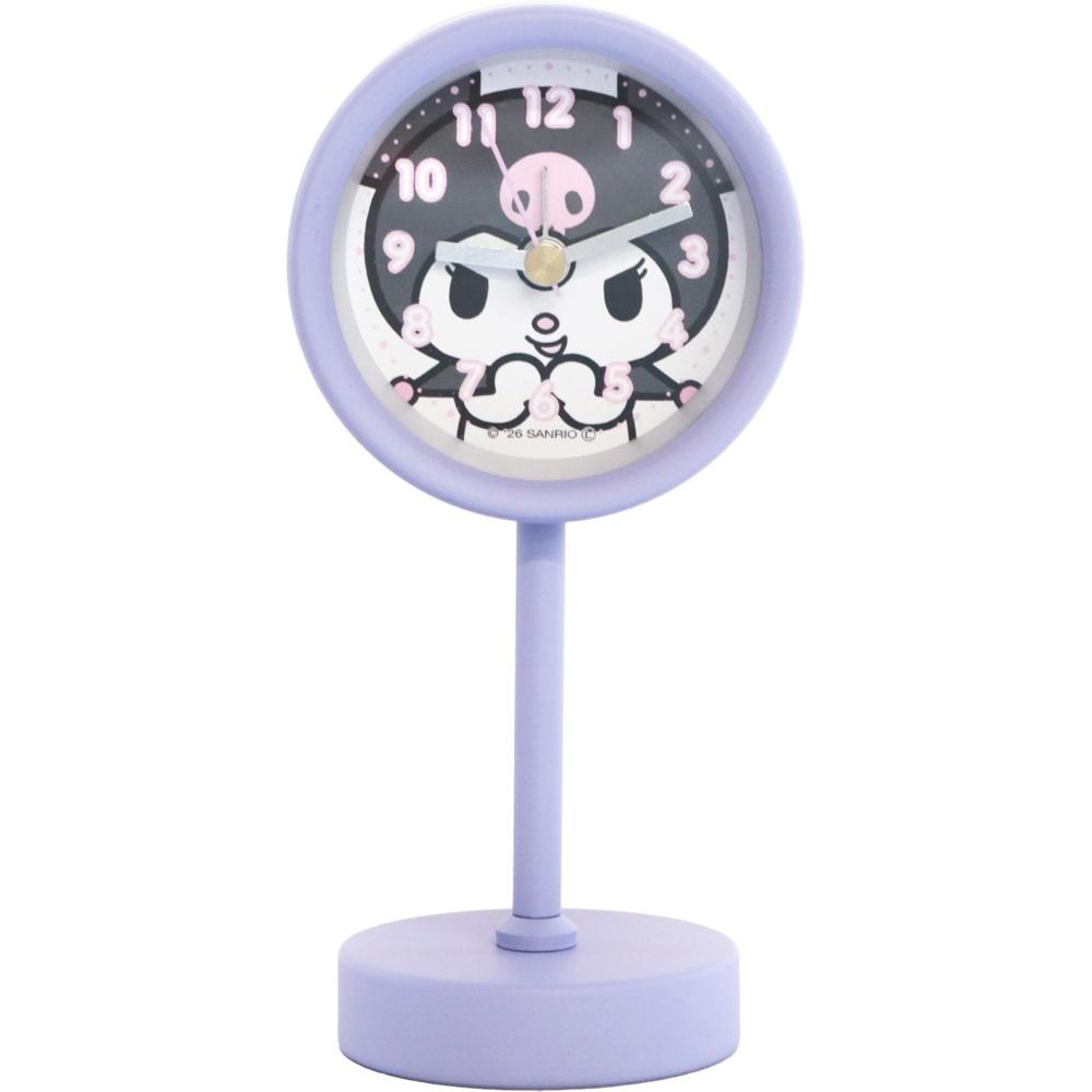 Fieldwork Table Clock Analog [Sanrio Characters] Kuromi Stand Y Small Alarm Purple PU SNR011-3