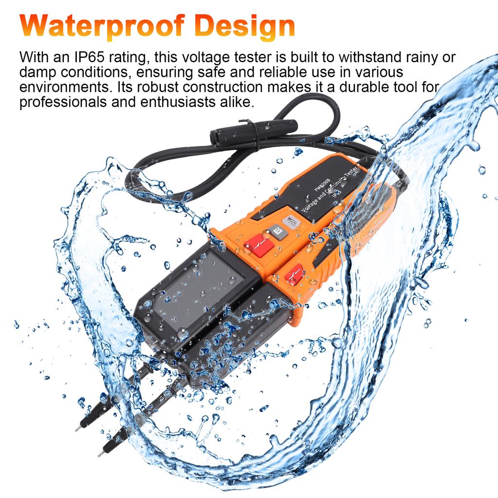 Voltage and Continuity Tester, 12V 1000V AC DC Auto Ranging, Multifunctional Waterproof Digital Circuit Tester,