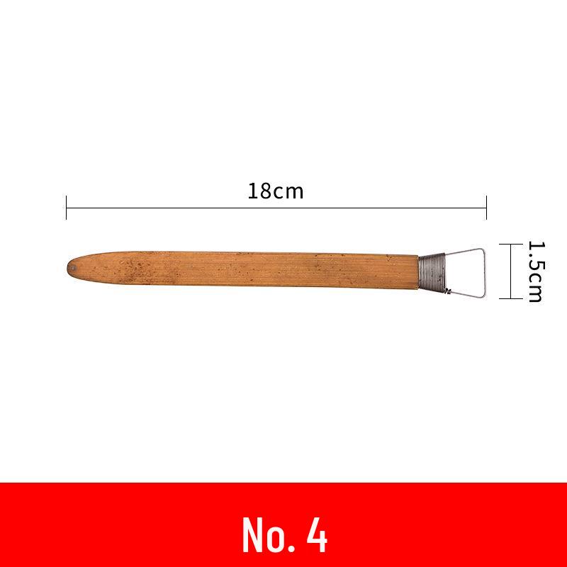 5-Piece Stainless Steel and Bamboo Clay Tool Set for Trimming & Texturing in Sculpture & Modeling