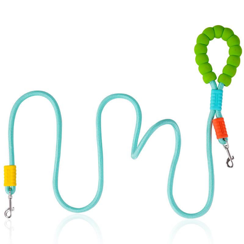 

Сверхпрочный нейлоновый и кожаный поводок для дрессировки собак с антибунтарной P-цепью