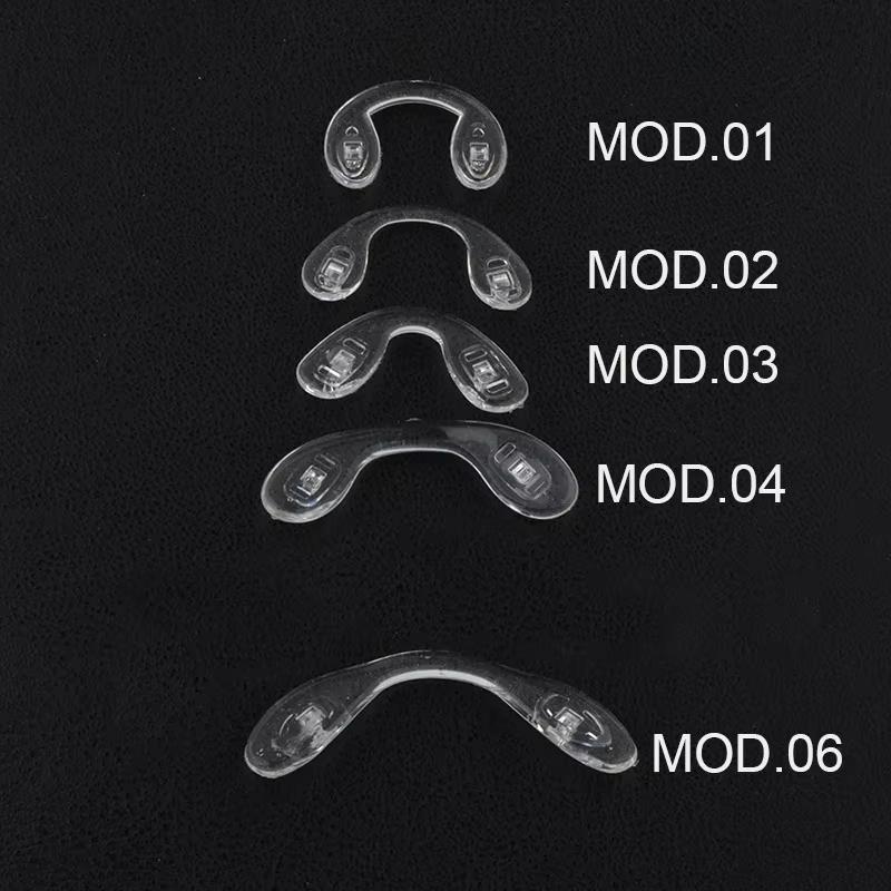10pcs U Shape Silicone Conjoined Eyeglass Soft Nose Pads for Glasses Anti-Slip Insert Nose Pad