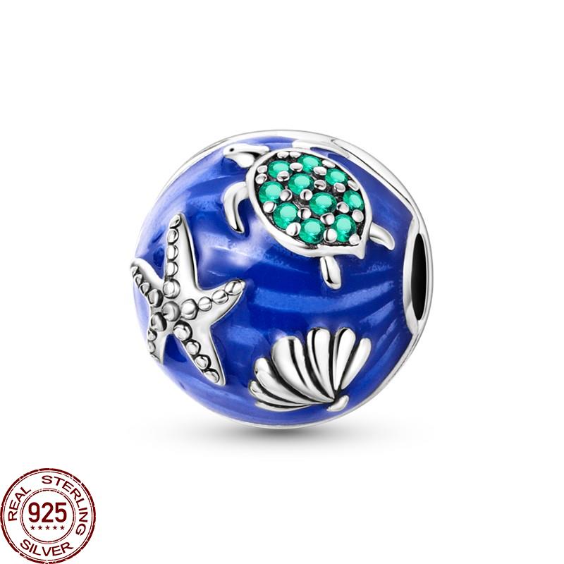Women copper Sea Summer Design Dangle Turtle Starfish Octopus Dolphin Bead Charms Charm Bead Charms Authentic Accessories Bracelets Jewellery