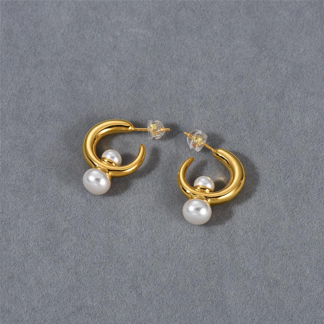 High-End Light Luxury Temperament Pearl Tide Earrings, Earrings, Exquisite Niche Design, Simple Earrings, Women