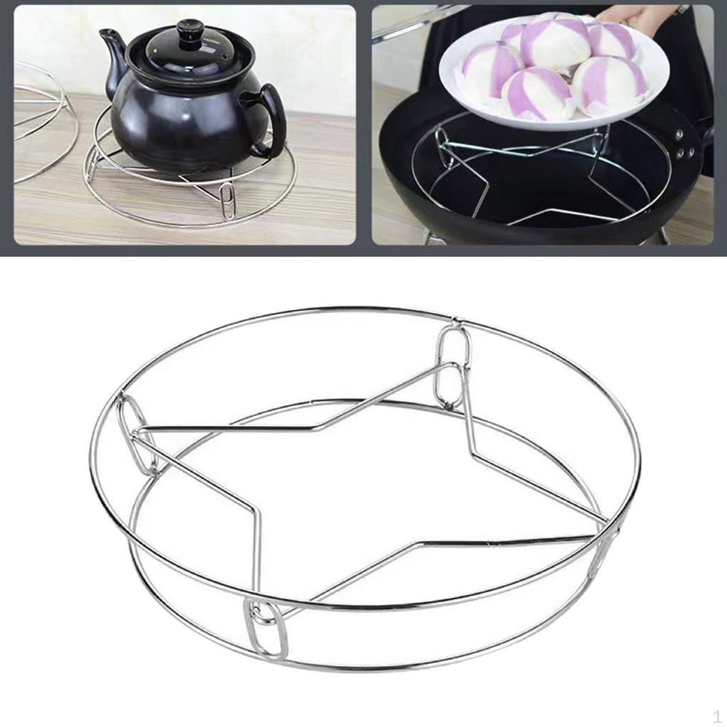Edelstahl Dampfer Rack Kühlung Anti Skid Multifunktionale Dampfenden Wok Pan Halter für
