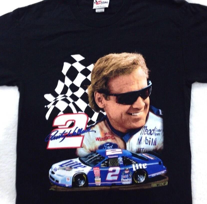 

винтажная футболка NASCAR RACING RUSTY WALLACE 90-х годов РАЗМЕР L miller lite пиво мягкий XL