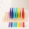 Toys Wooden Color Categorization Rod Colorful Sticks Game Montessori Hand Fine Motor Training Toy Color Cognition Game Kids