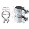Exhaust Clamp Stainless Steel 45mm 50mm 63mm Exhaust Tube Pipe Connector Joiner Sleeve Clamp Adjustable Tip Car Accessories
