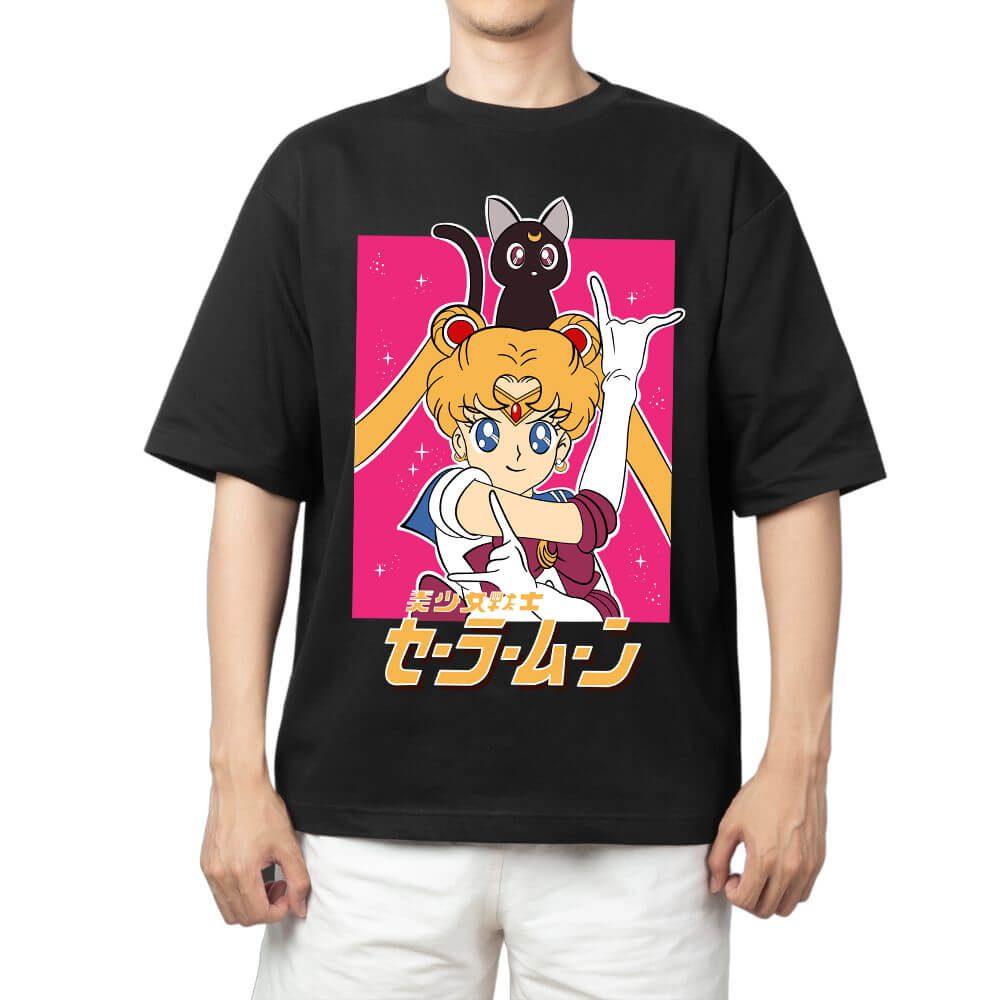 2026 New Sailor Moon Anime Graphic Printed Short Sleeve Tshirt Mens and Womens Tshirt Mens Tops Sports Tshirt Daily Wear