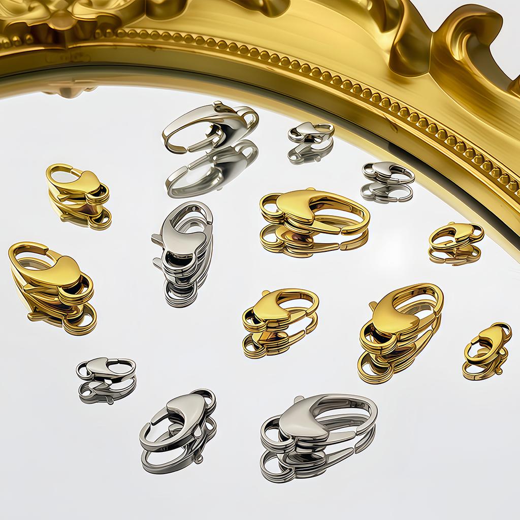 1-3PCS Stainless Steel Lobster Clasps Connectors Hook 10-20mm for Necklaces Bracelets DIY Jewelry Making Findings Accessories