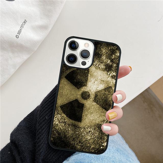 

Radioactive warning sign Phone Case Cover For iPhone 17 Air 15 16 14 13 12 Pro Max 11 Pro Max Plus Coque Shell iPhone 11pro max