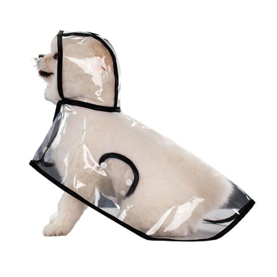 Dog Raincoat Transparent Hooded Dog Rain Jacket Adjustable Waterproof Pet Poncho for Small Medium Dogs Cats